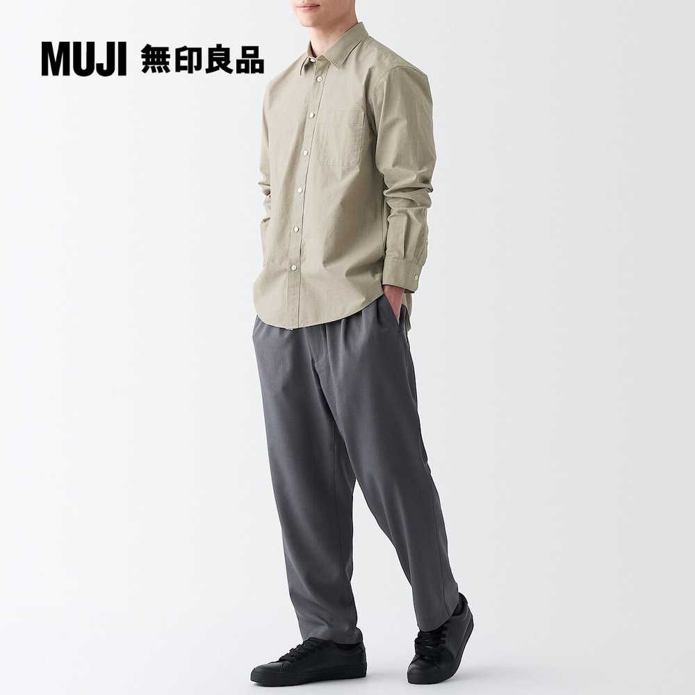 MUJI 無印良品 男棉水洗平織布長袖襯衫(共10色)