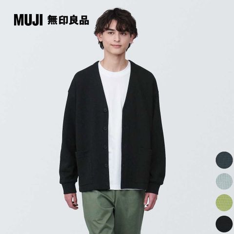 【SALE~售完不補】男二重織Ｖ領開襟衫【MUJI 無印良品】(共4色)