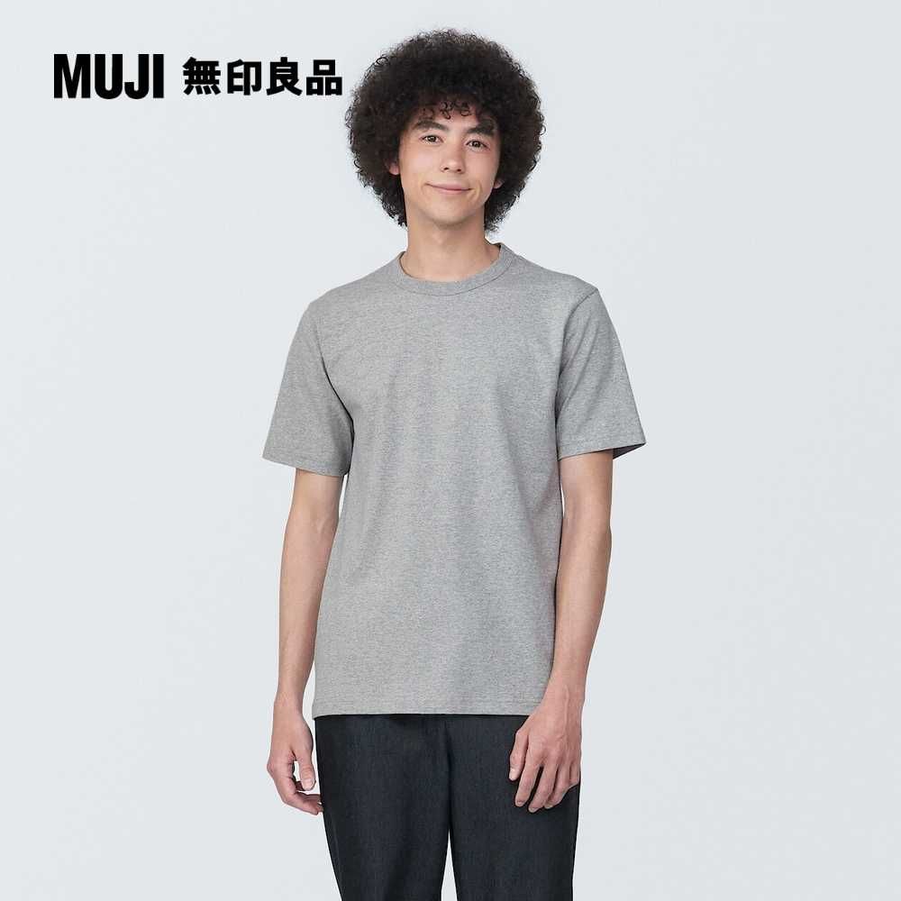 MUJI 無印良品 男有機棉水洗粗織圓領短袖T恤(共7色)