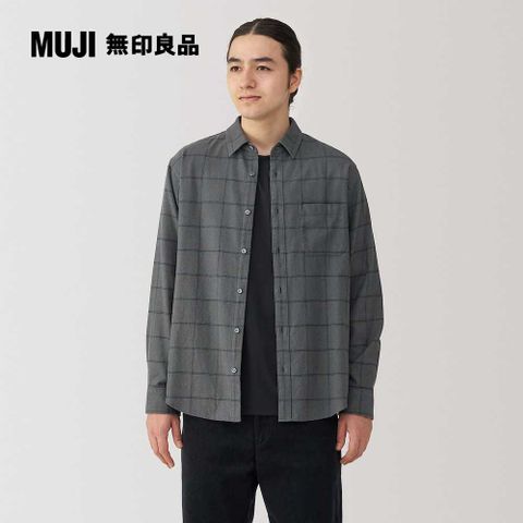 MUJI 無印良品 男雙面起毛法蘭絨長袖襯衫