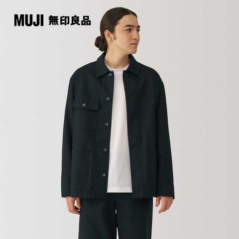 MUJI 無印良品 男吉貝木棉混帆布外套