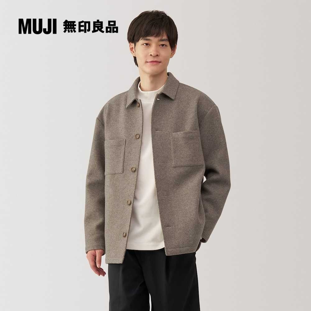 MUJI 無印良品 男起毛彈性襯衫式外套