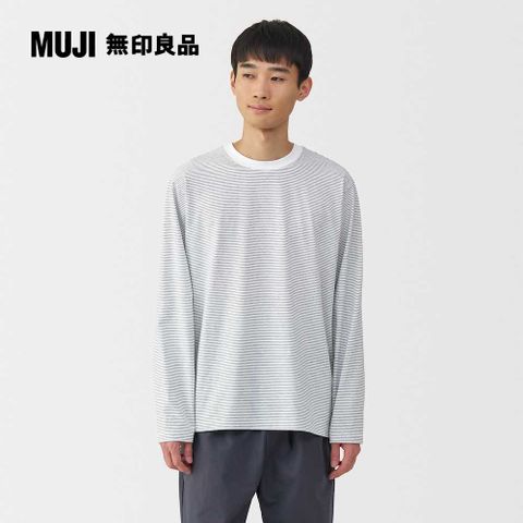 男天竺圓領長袖T恤