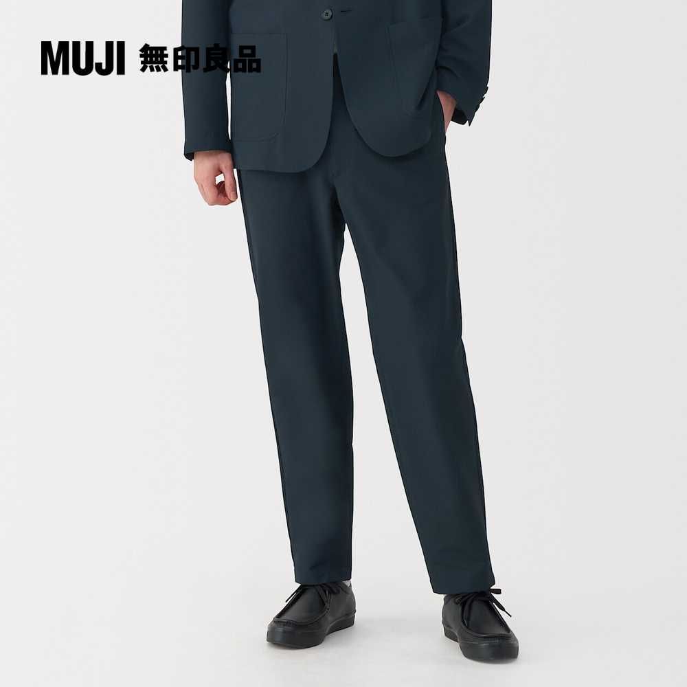 MUJI 無印良品 男透氣彈性泡泡紗無打褶褲