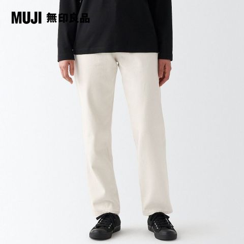 MUJI 無印良品 女有機棉丹寧直筒褲_原色