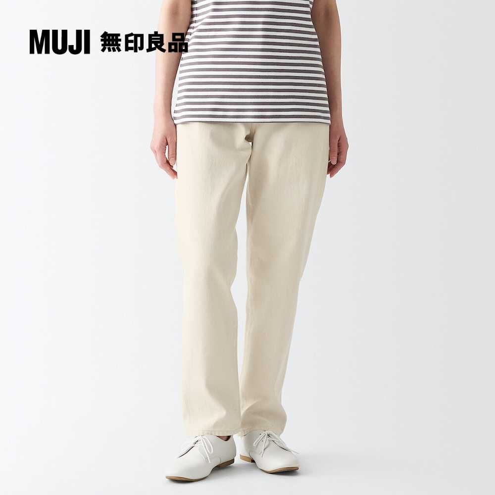 MUJI 無印良品 女有機棉丹寧直筒褲