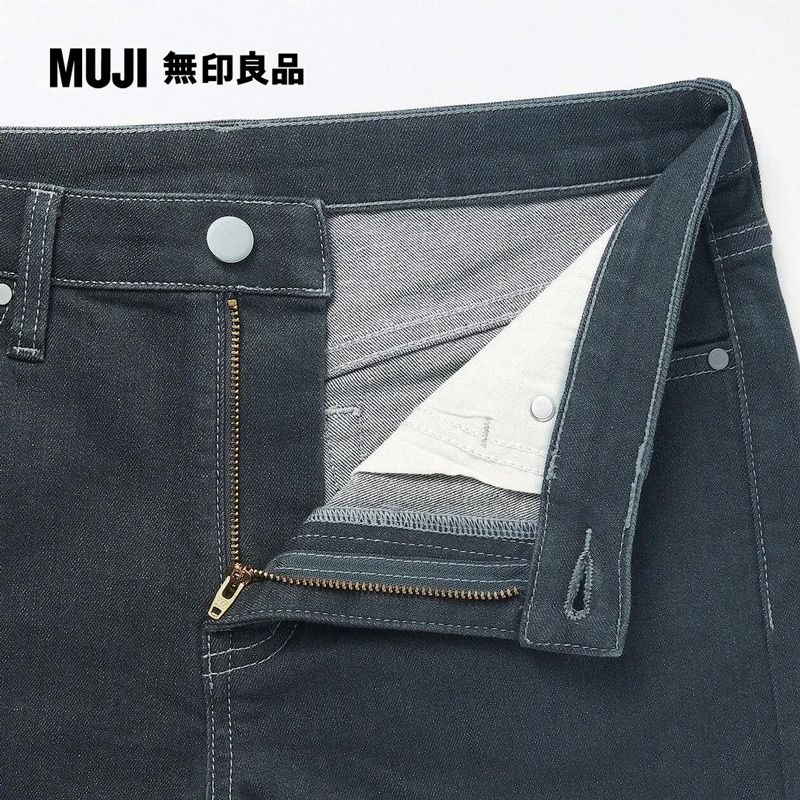 MUJI 無印良品 女有機棉混超彈力丹寧短褲