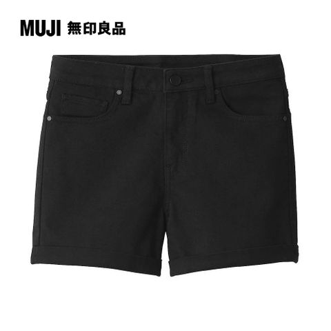 MUJI 無印良品 女有機棉混超彈力丹寧短褲