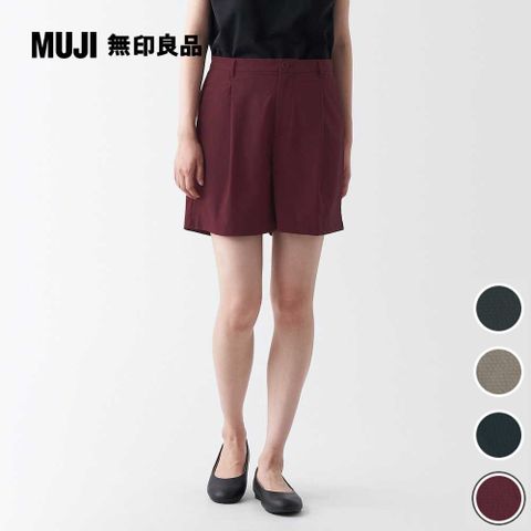 女聚酯纖維彈性透氣泡泡紗短褲【MUJI 無印良品】(共4色)
