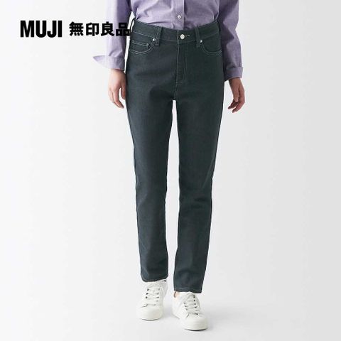 MUJI 無印良品 女有機棉混彈性丹寧合身褲