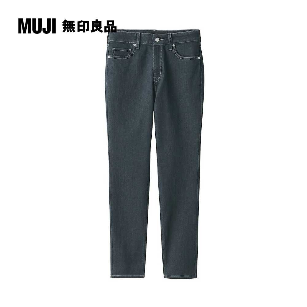 MUJI 無印良品 女有機棉混彈性丹寧合身褲