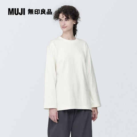 MUJI 無印良品 女有機棉粗織圓領長袖T恤(共8色)