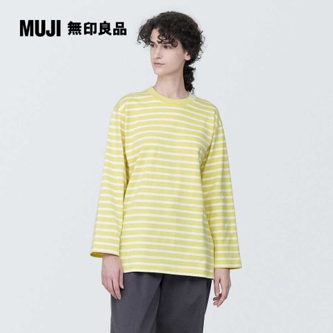 MUJI 無印良品 女有機棉粗織圓領長袖T恤(共8色)