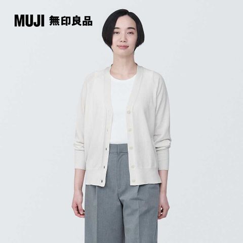 MUJI 無印良品 女型態安定寬版開襟衫