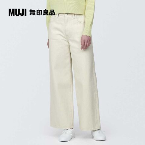 MUJI 無印良品 女有機棉丹寧寬版寬鬆褲