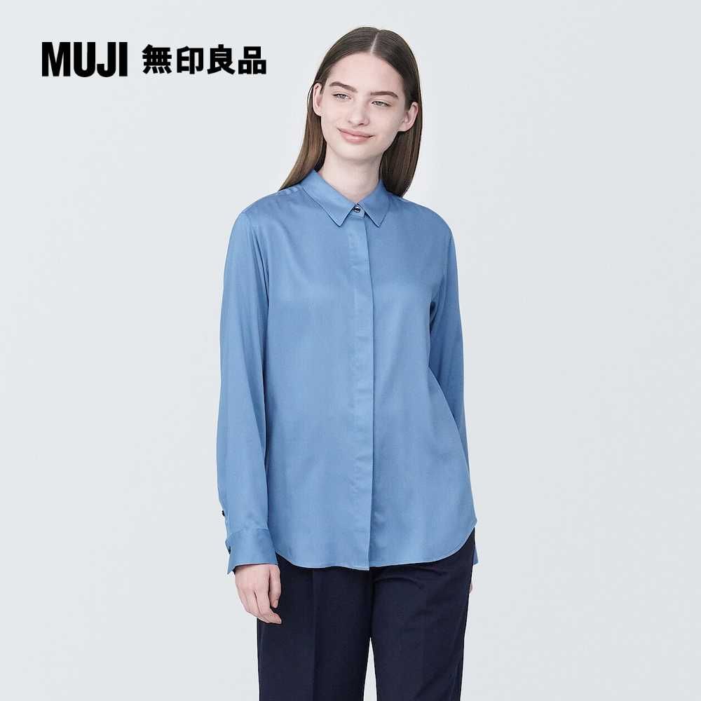 MUJI 無印良品 女嫘縈混聚酯纖維標準領長袖套衫(共3色)