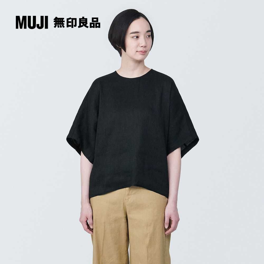 MUJI 無印良品 女大麻混嫘縈短袖套衫(共4色)