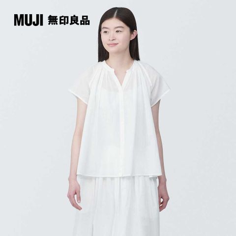 MUJI 無印良品 女強撚法式袖套衫