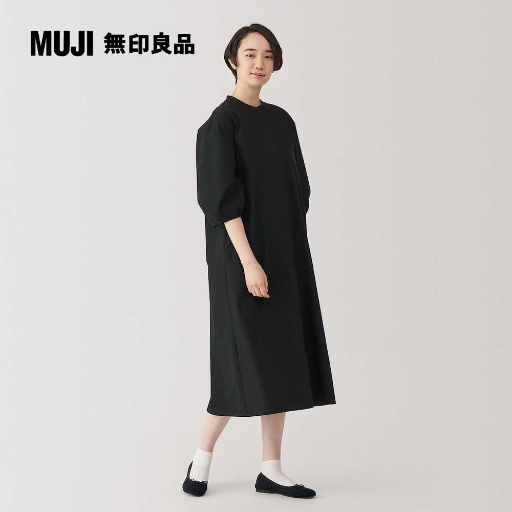 MUJI 無印良品 女速乾平織布七分袖洋裝