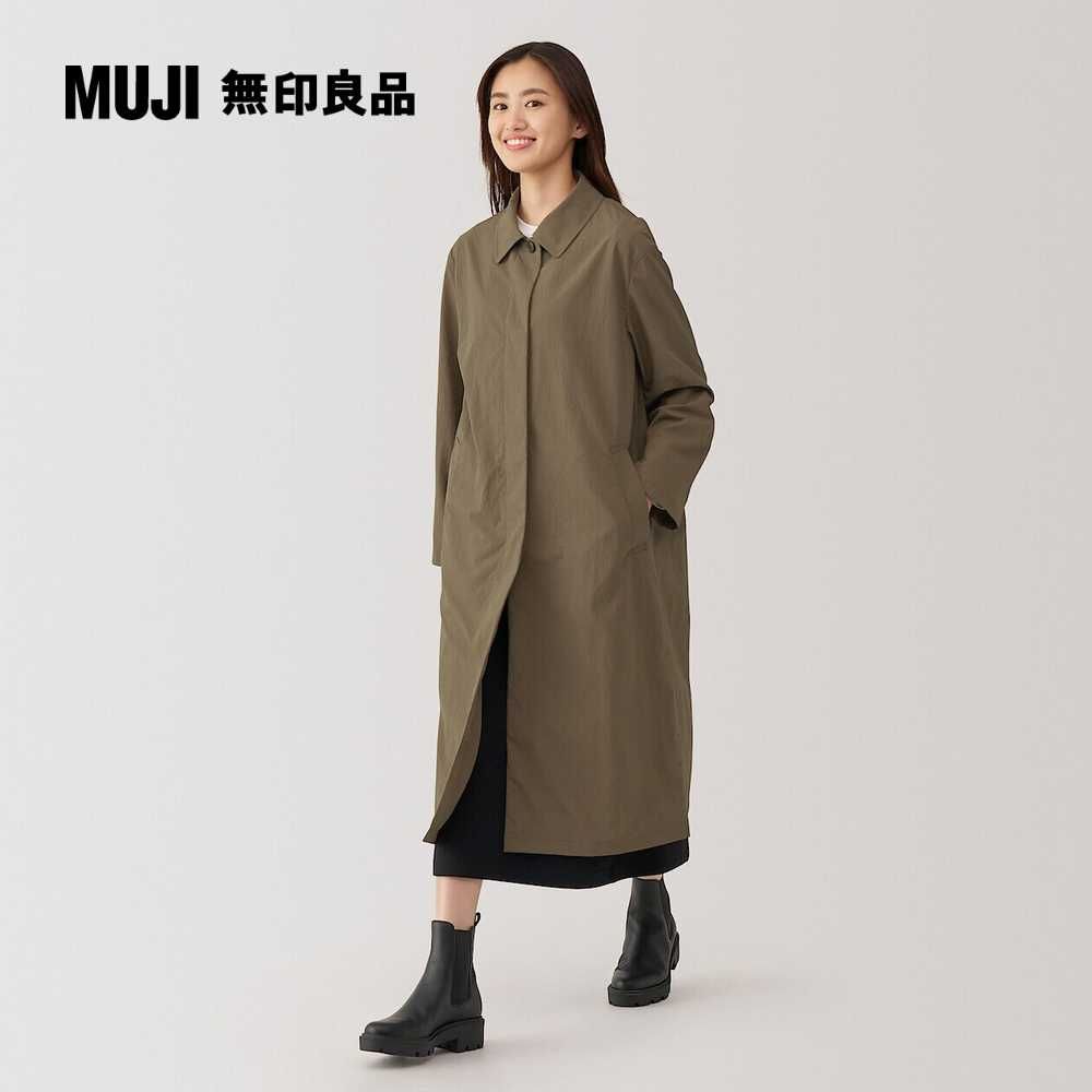 MUJI 無印良品 女撥水加工折領大衣