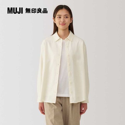 MUJI 無印良品 女雙面起毛法蘭絨標準領長袖襯衫