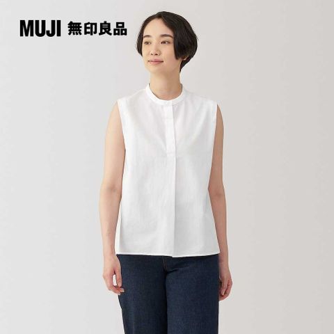 MUJI 無印良品 女涼感平織布無袖套衫