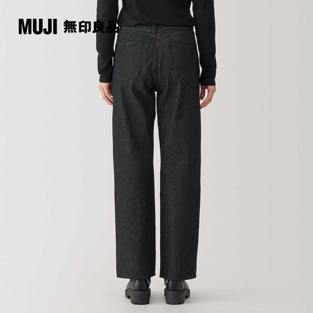 MUJI 無印良品 女吉貝木棉混丹寧直筒褲