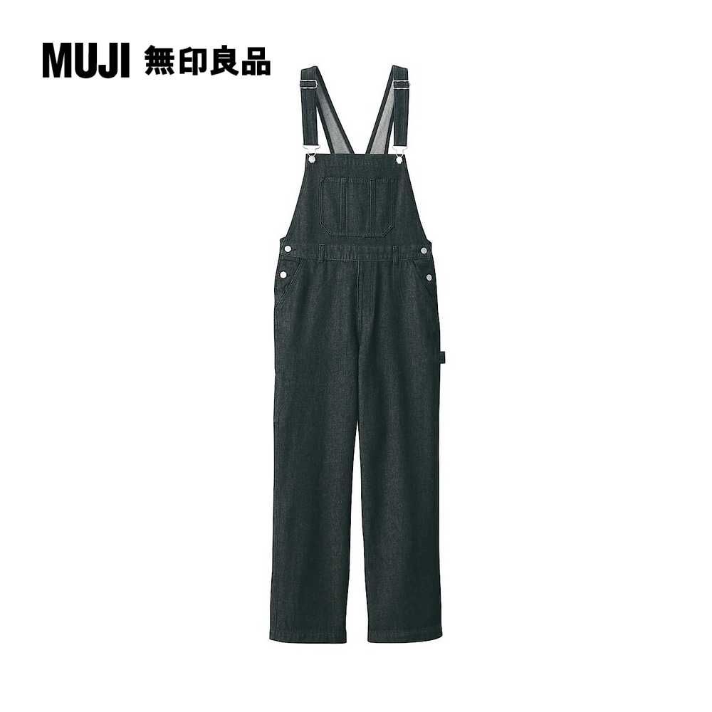 MUJI 無印良品 女吉貝木棉混丹寧吊帶褲