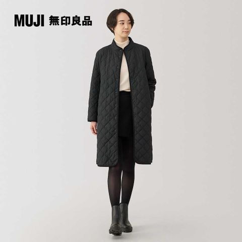 MUJI 無印良品 女可水洗鋪棉刺縫大衣