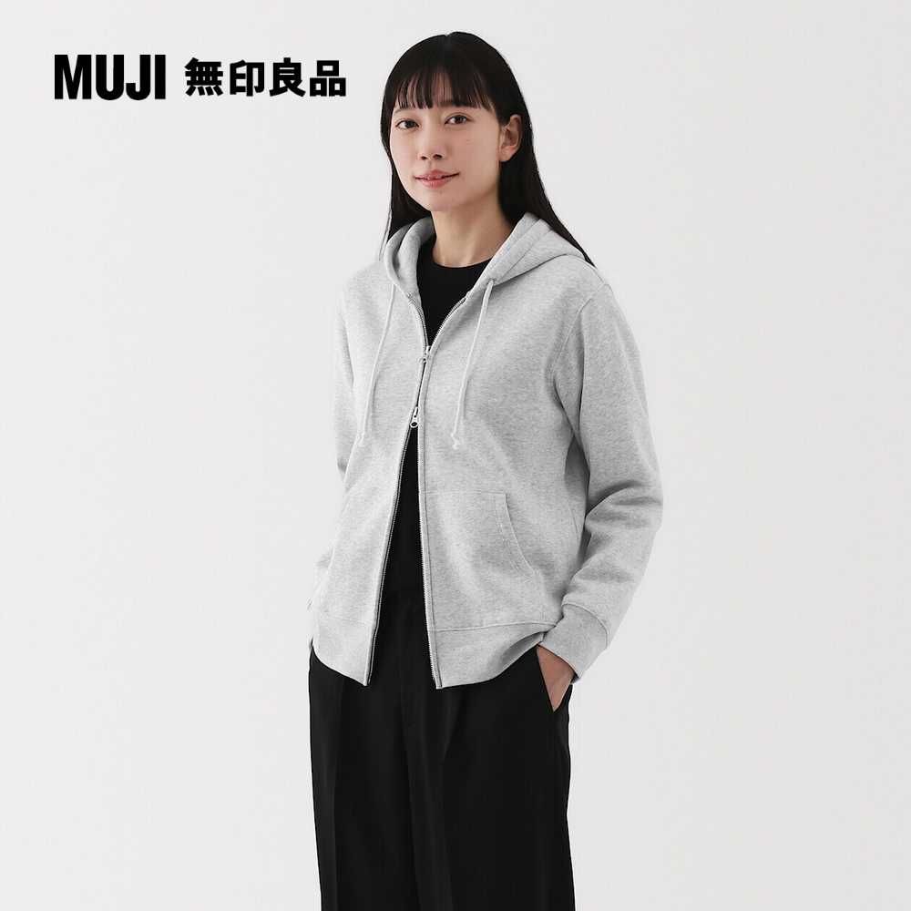 MUJI 無印良品 女裏毛拉鍊連帽外套