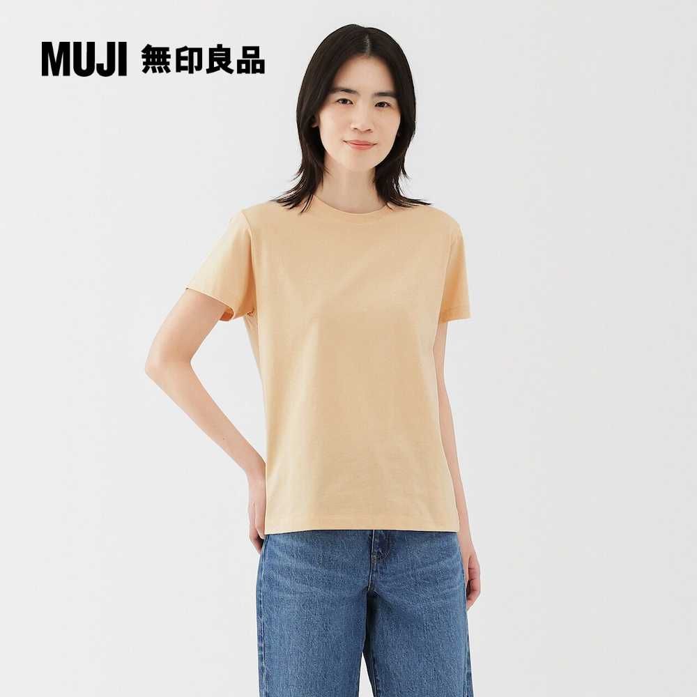 MUJI 無印良品 女天竺圓領短袖T恤