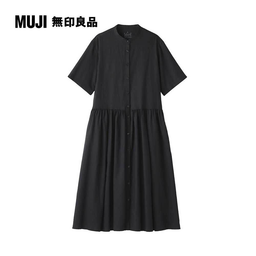 MUJI 無印良品 女大麻混棉短袖洋裝
