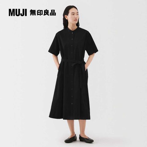 MUJI 無印良品 女涼感短袖襯衫洋裝