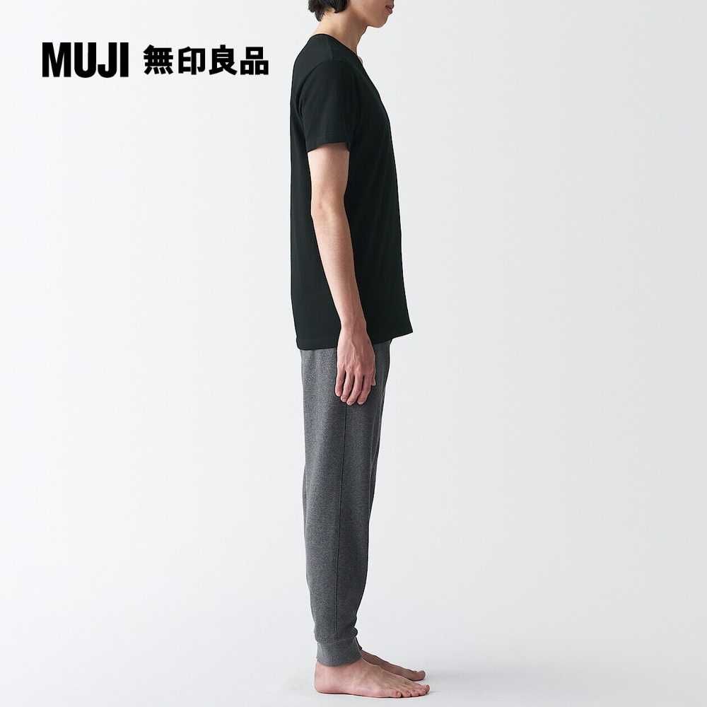 MUJI 無印良品 男棉質無側縫天竺V領短袖T恤