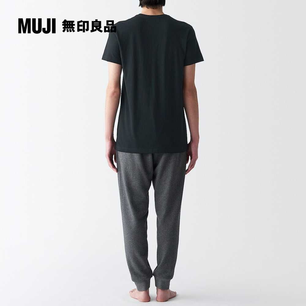 MUJI 無印良品 男棉質無側縫天竺V領短袖T恤