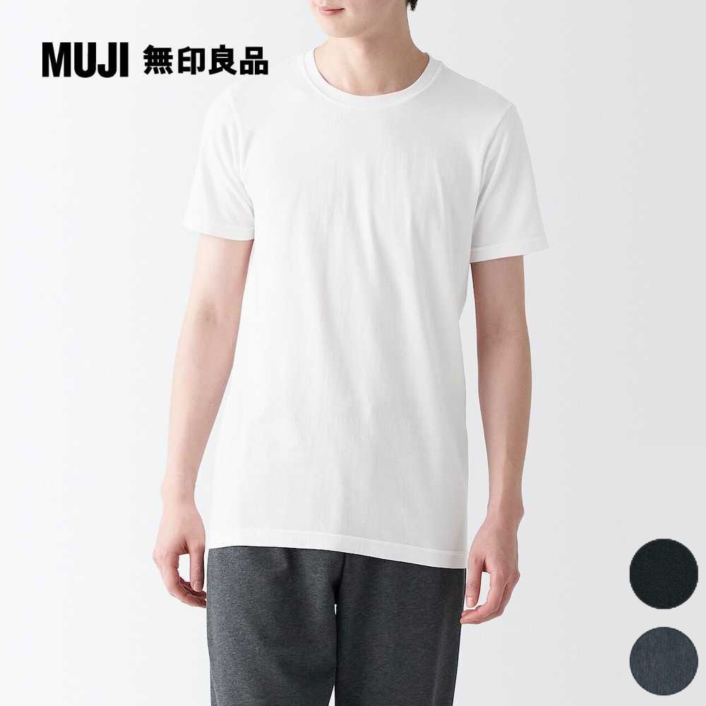 MUJI 無印良品 男棉混保暖圓領短袖T恤(共3色)