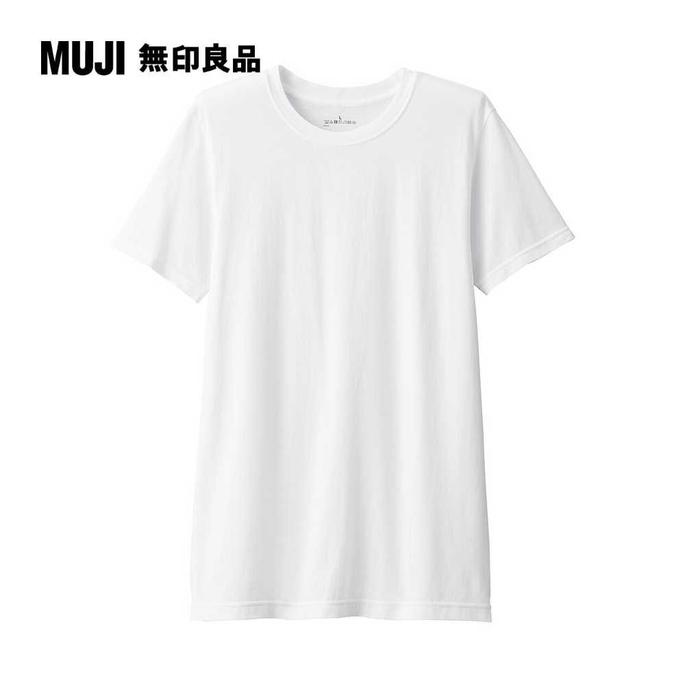 MUJI 無印良品 男棉混保暖圓領短袖T恤(共3色)