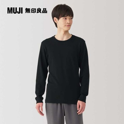 MUJI 無印良品 男棉混羊毛保暖圓領長袖T恤