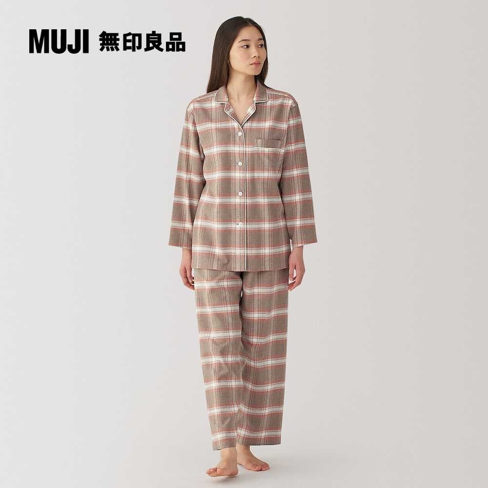 MUJI 無印良品 女無側縫法蘭絨家居睡衣