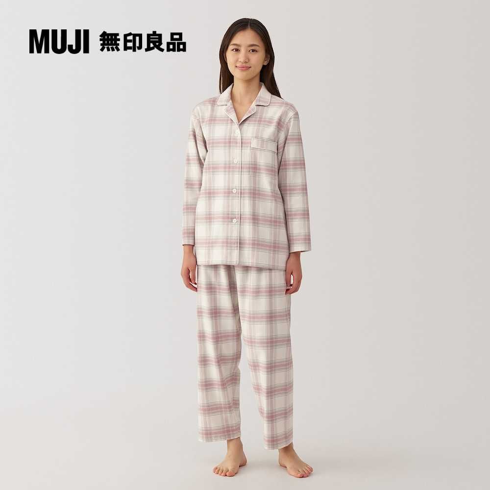 MUJI 無印良品 女無側縫法蘭絨家居睡衣