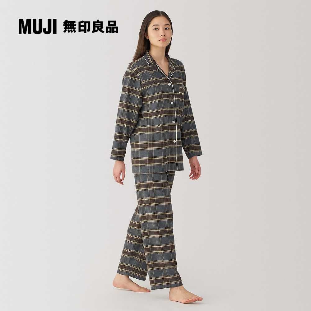 MUJI 無印良品 女無側縫法蘭絨家居睡衣