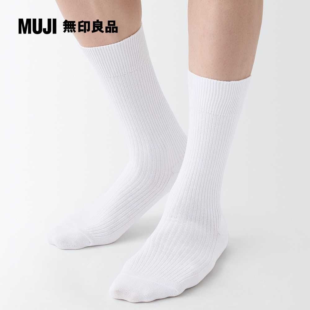 MUJI 無印良品 男棉混螺紋直角襪四雙組(共2色)