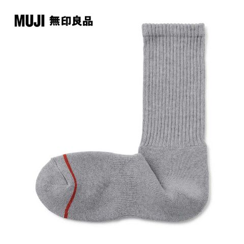 MUJI 無印良品 男棉混保暖厚織直角襪