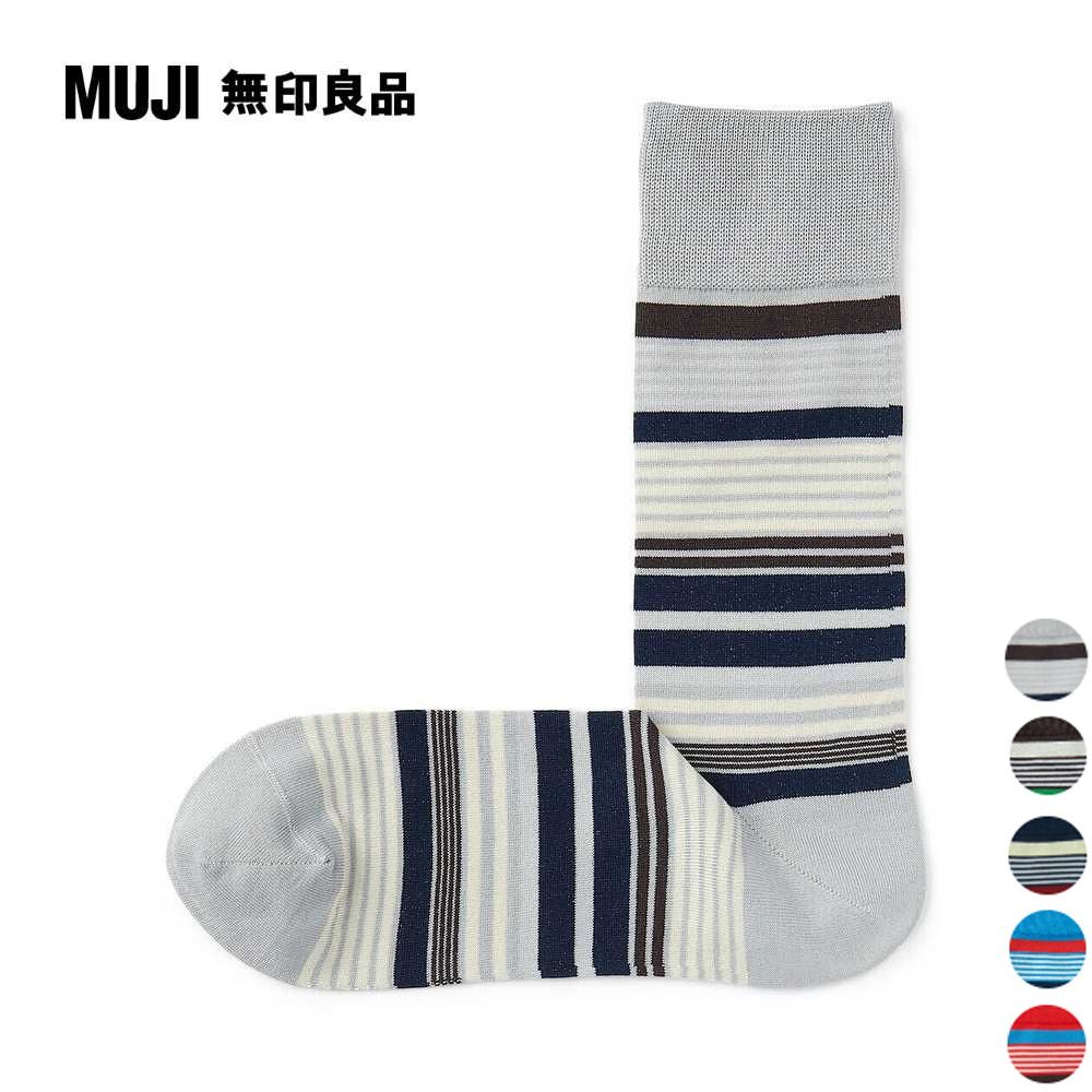 MUJI 無印良品 男光澤感棉線編織直角襪(共5色)