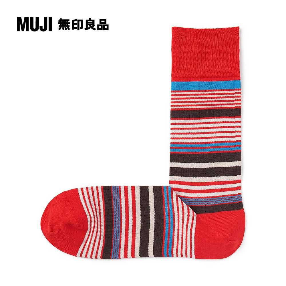 MUJI 無印良品 男光澤感棉線編織直角襪(共5色)