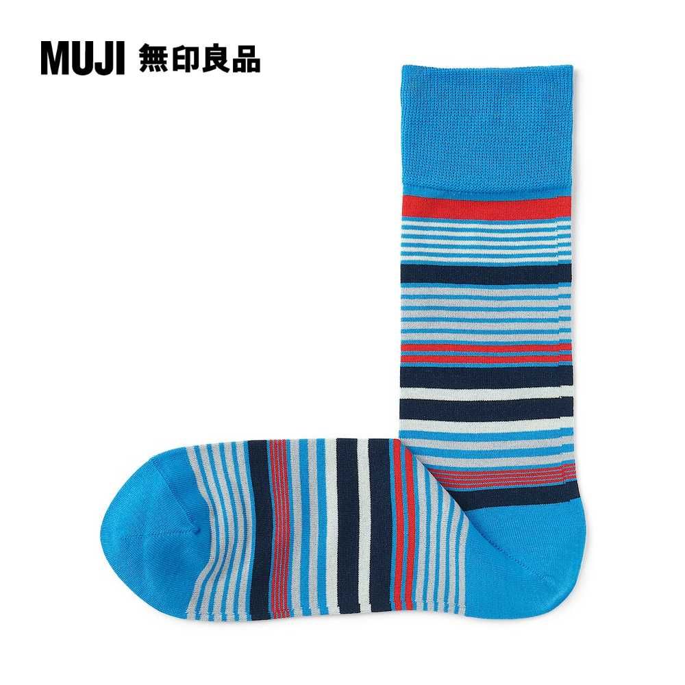 MUJI 無印良品 男光澤感棉線編織直角襪(共5色)