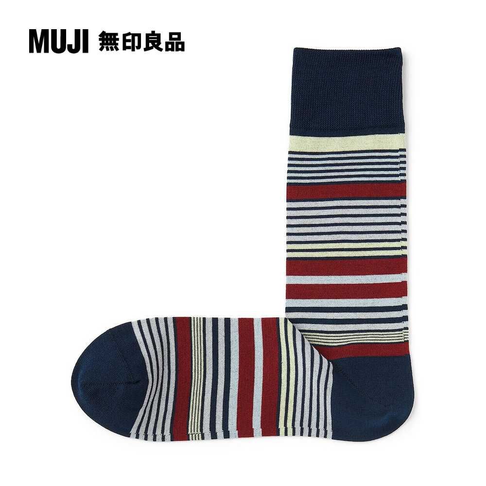 MUJI 無印良品 男光澤感棉線編織直角襪(共5色)