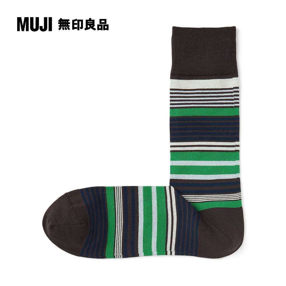 MUJI 無印良品 男光澤感棉線編織直角襪(共5色)