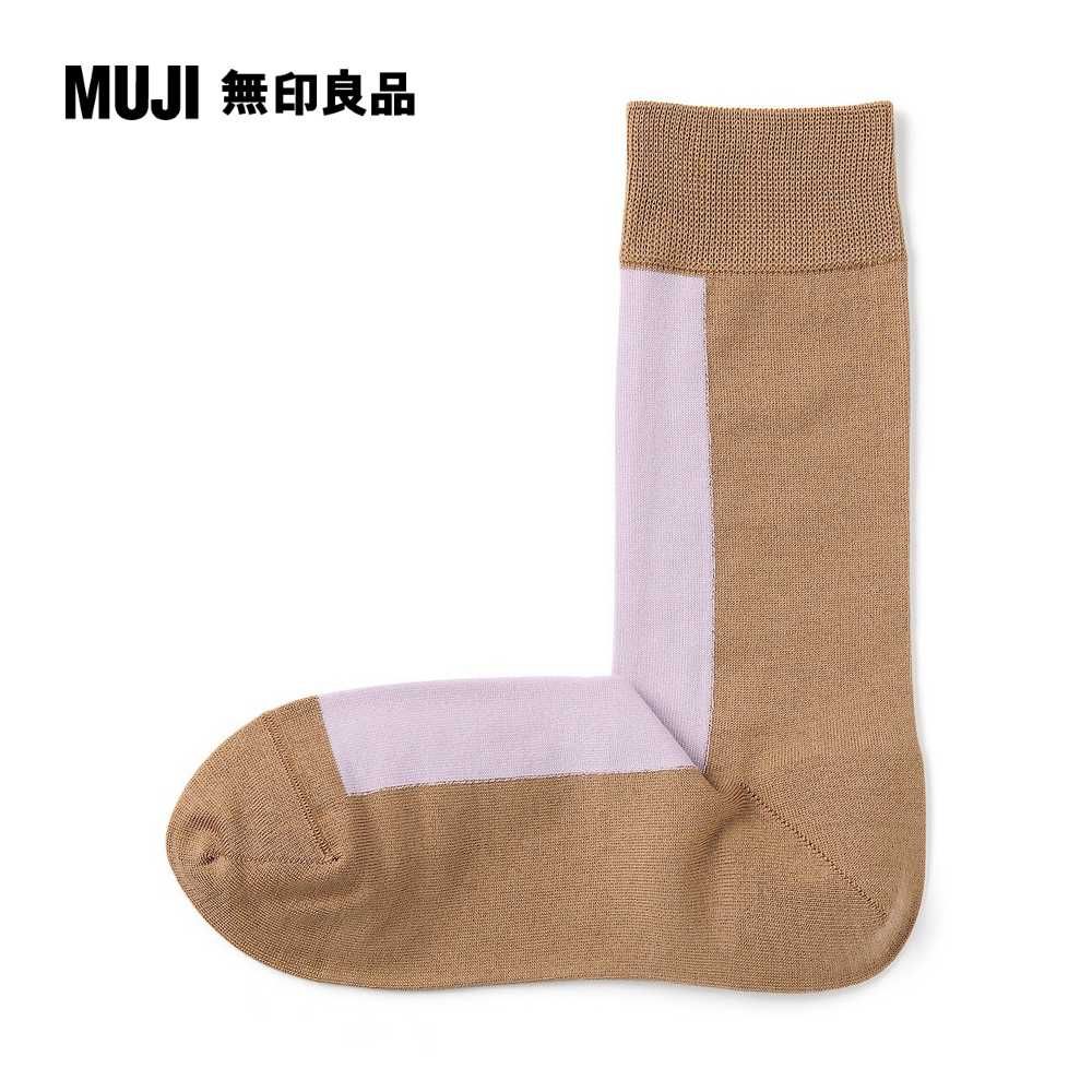 MUJI 無印良品 女光澤感棉線編織直角襪(共5色)