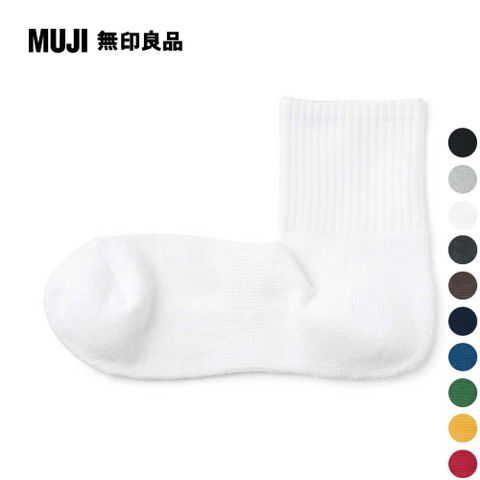 MUJI 無印良品 男棉混厚織圈絨直角短襪(共10色)